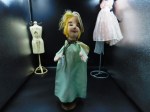 hand puppet green dress